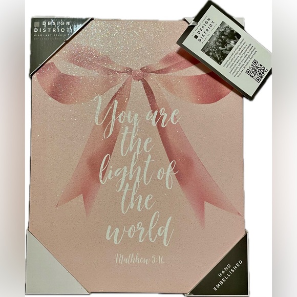 Design District Pink Canvas Art - Inspirational Message - Picture 1 of 1